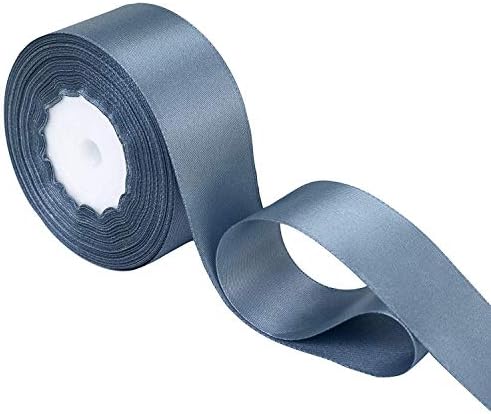 Trimming Shop White Full Roll Ribbon 40mm x 25 Metres - Double Sided Satin Brightly Coloured - 100% Polyester - For Gift Wrapping, Decorating, Arts and Craft - Machine Washable