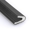 V Shape Weather Stripping, 1/2 Inch Wide X 26 Feet Long, Adhesive Weather Strip Door Frame Seal PU Foam Strip Weather Seal Door Insulation Anti Collision Soundproof (Black)