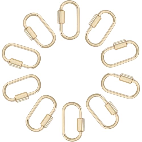 DICOSMETIC 10Pcs Screw Carabiner Lock for DIY Jewelry Making