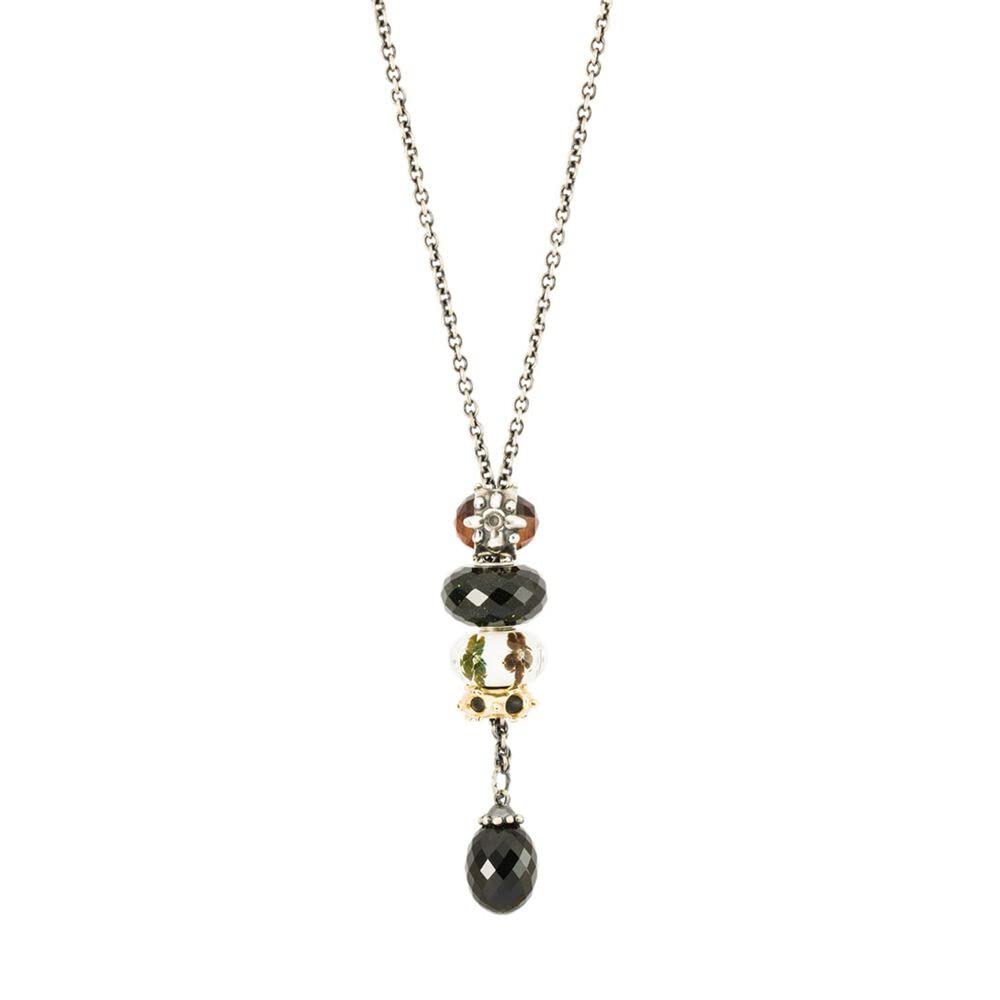 Trollbeads Pietra d'oro verde sfaccettata, small, Vetro, 0