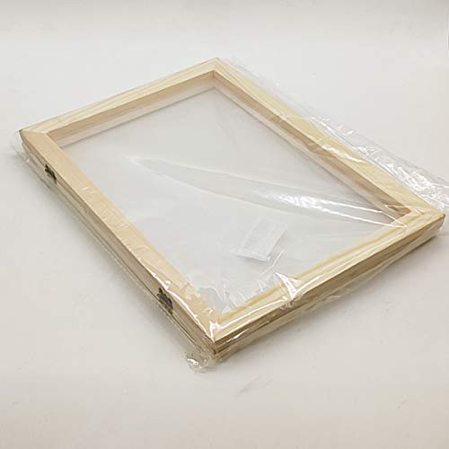Worown A5 Size Paper Making Screen, Natural Wooden Papermaking Mould, 7.5 X 10 Inch Wooden Paper Making Frame For Diy Paper Craft And Dried Flower Handcraft #TOP4