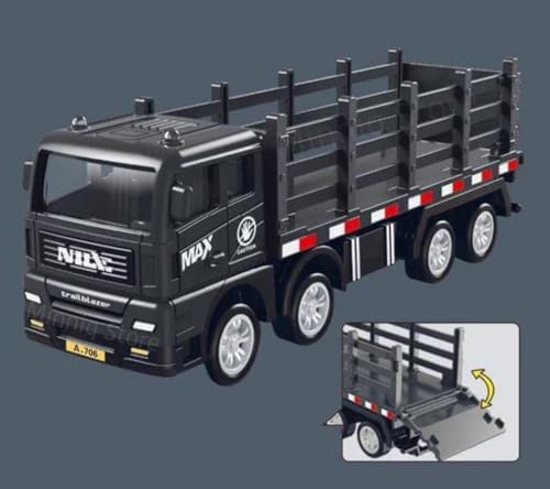 Image of Transport Carrier Container Trucks Simulation Die Cast Model Friction Powered with Push and go Action Figure Toy Truck for Kids Boy Girl Gift Toy (Pack of 4, Multicolor)