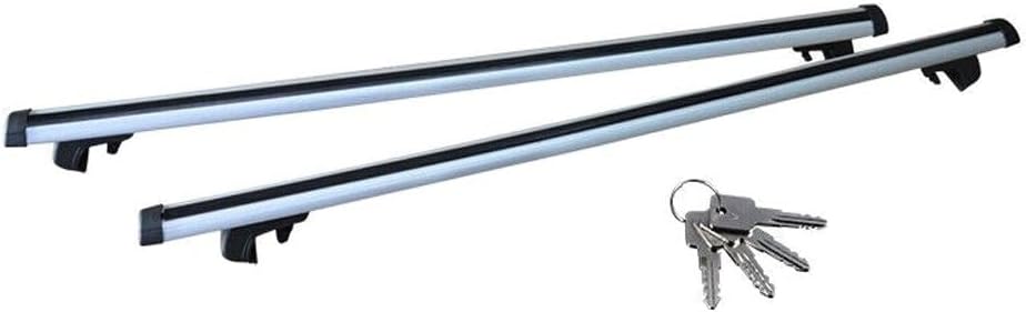 Universal 53" Aluminum Roof Rack Cross Bars for SUV/Truck/Car - Heavy Duty Crossbars with Adjustable Clamps Silver/Black Fits Models