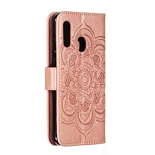 Protection Samsung Galaxy A10E coque fine Mandala Rose Gold LEECOCO LD - 3