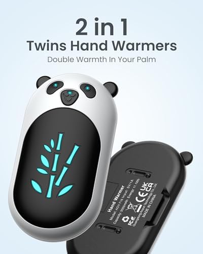Hand Warmers Rechargeable 2 Pack, 6000mAh Electric