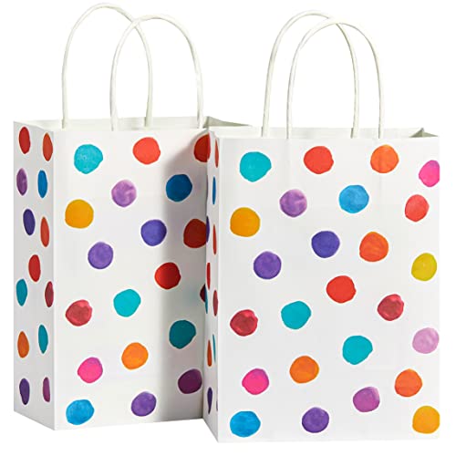 Suncolor 24 Pack 9 Inch Small Party Favor Bags Goodie Bags For Birthday Party Gift Bags With Handle cover