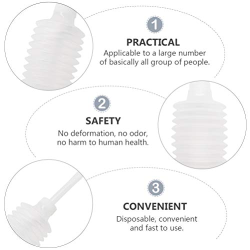 Exceart – 8 peças descartáveis para ducha de enema aplicador de ducha vaginal portátil para homens e