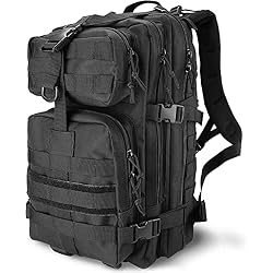 Amazon.com: ProCase Mochila táctica militar, 35 L, mochila de gran  capacidad, 2 días para caza, senderismo, camping y otras actividades al  aire libre, color negro : Deportes y Actividades al Aire Libre