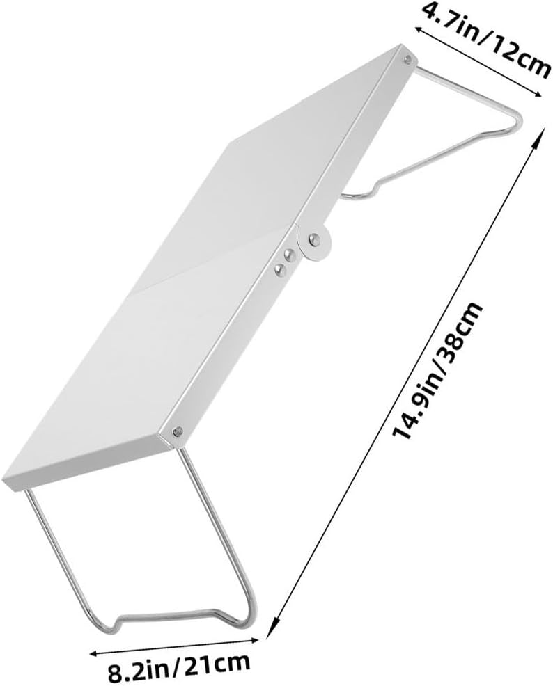 Cabilock 2pcs Portable Aluminum Folding Camping Tables – Lightweight Small Backpacking Tables with Heat-Resistant Surface for Outdoor Picnic, Beach, Hiking, and Travel Use