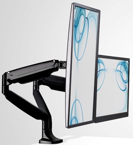 Mount-It! Dual Monitor Arm Mount | Desk Stand | Two Articulating ...