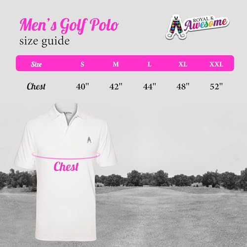 Image of Royal & Awesome Funny Golf Shirts for Men, Mens Golf Shirt, Crazy Golf Shirts for Men, Fun Golf Polos for Men, Mens Polo Golf
