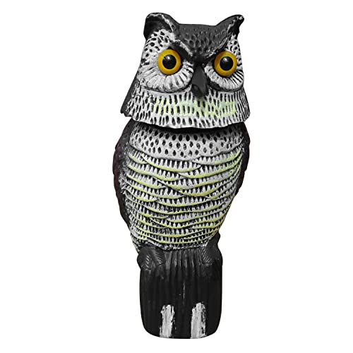 Aigle pour jardin extérieur et décoration Halloween grand épouvantail anti oiseau rotatif