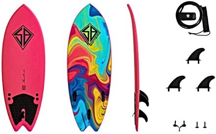 Scott Burke 5'2 Baja Fish Soft Surfboard, Pink
