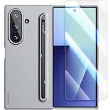 Nillkin for Samsung Galaxy Z Fold 7 Case with Upgraded Pen & Screen Protector, Fast Wireless Charging, Superior Liquid Silicone, Protective Slim Phone Case with Stylus for Galaxy Z Fold 7, Gray