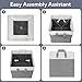 GRANNY SAYS Storage Cubes, 11x11 Cube Storage Bins with Metal Frame, Collapsible Cube Storage Organizer, Fabric Cubby Bins for Shelves, Closet, White & Gray, 6 Pack