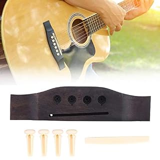 Chevalet en palissandre et chevilles accessoires pour basse acoustique folk 4 cordes - Les Beatles, Paul McCartney, John Lennon, RIngo Starr, George Harrison Chevalet en palissandre et chevilles accessoires pour basse acoustique folk 4 cordes – Image 2