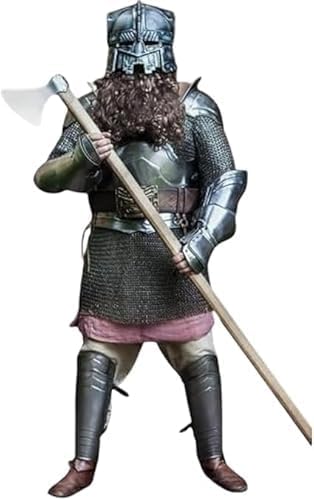 Medieval Steel Leg Greaves with Chainmail Armor Set – Viking & Fantasy Warrior Costume for LARP, Cosplay, Renaissance Fairs.
