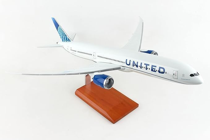 United 787-10 Dreamliner in New EVO Paint Scheme Desktop Display Airplane Model Scale: 1/100
