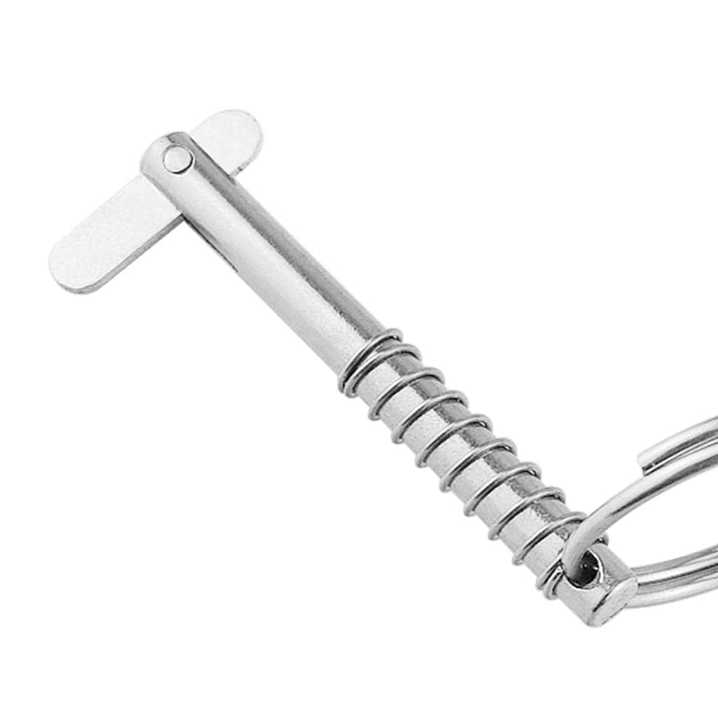 Jadeshay Perno a Sgancio Rapido,4pezzi Perni a Sgancio Rapido a Molla in Acciaio Inossidabile 316 Perni a Linguetta per Barche,Utilizzati per Le Cerniere del Ponte Superiore della Nave (6.3 * 76mm)