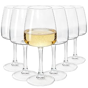 CHLJAR Weingläser 6er Set 471ml, elegante Weiße Weingläser, spülmaschinengeeignet, stossfest, stilvolles Design, ideal für Eigengebrauch&Geschenk, passend für Aperol Spritz und alle Weißweine