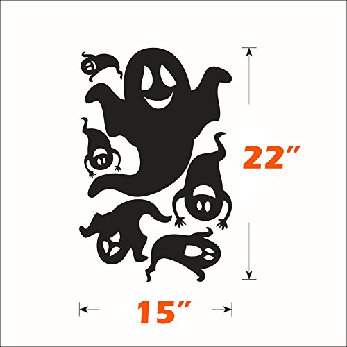 Vinilo Decorativo Halloween Fantasmas Divertidos 27x33 pulg miniatura 5