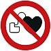 Produktbild 10 Aufkleber Kein Zutritt für Personen mit Herzschrittmachern oder implantierten Defibrillatoren Aufkleber 95mm Schild überkleben Verbotszeichen Aufkleber Herzschrittmacher verboten P007
