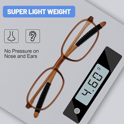 Image of 4 Packs Lightweight Reading Glasses for Women Men Blue Light Blocking Readers 1.0 1.5 2.0 2.5 3.0 4.0