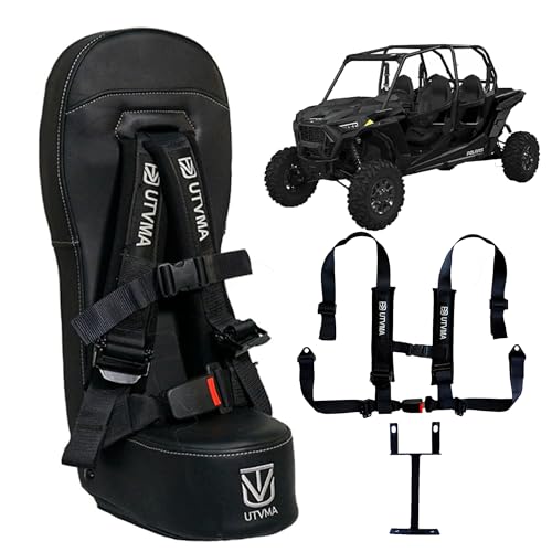 Image of UTVMA RZR 1000 and 900 (2014-2023) Bump Seat with 4-Point Harness | Kids Seat | Jump Seat | All Models (XP, Turbo, Turbo S, High Lifter, Sport, Premium, Ultimate) (Black)