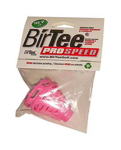 BirTee Pro Golf Tees - Size #7 (1 3/4") Individual Size Pack - 2 Tees Per Pack. Winter/Mat/Simulator Tees (Pink)