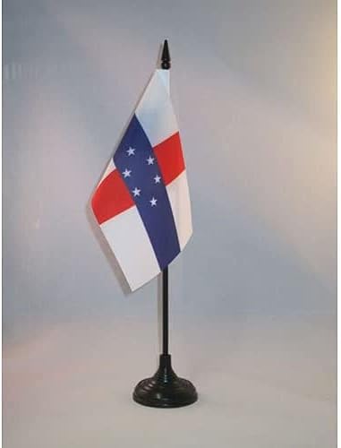 Miniatura 126 de Bandera de mesa Colombia 5'' x 8'' - Bandera de escritorio colombiana 8.3 x 5.5 in - Barra y base de plástico negro - AZ FLAG