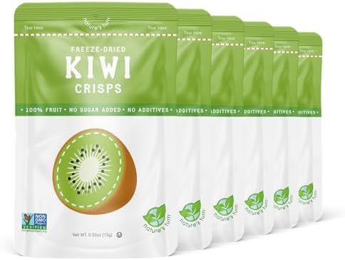 Nature's Turn Freeze-Dried Fruit Crisps; Sour Kiwi, 6 Bags (0.53oz Each)