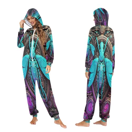 Combinaison pyjama insecte abstrait pour soirée cocooning