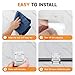 Universal Curtain Rod Holders, No Drill Curtain Rod Brackets, Self Adhesive Curtain Rod Brackets Up to 30 LB, Nail Free Curtain Rod Hooks for Bathroom, Bedroom, Livingroom, Kitchen (8PC, Transparent)