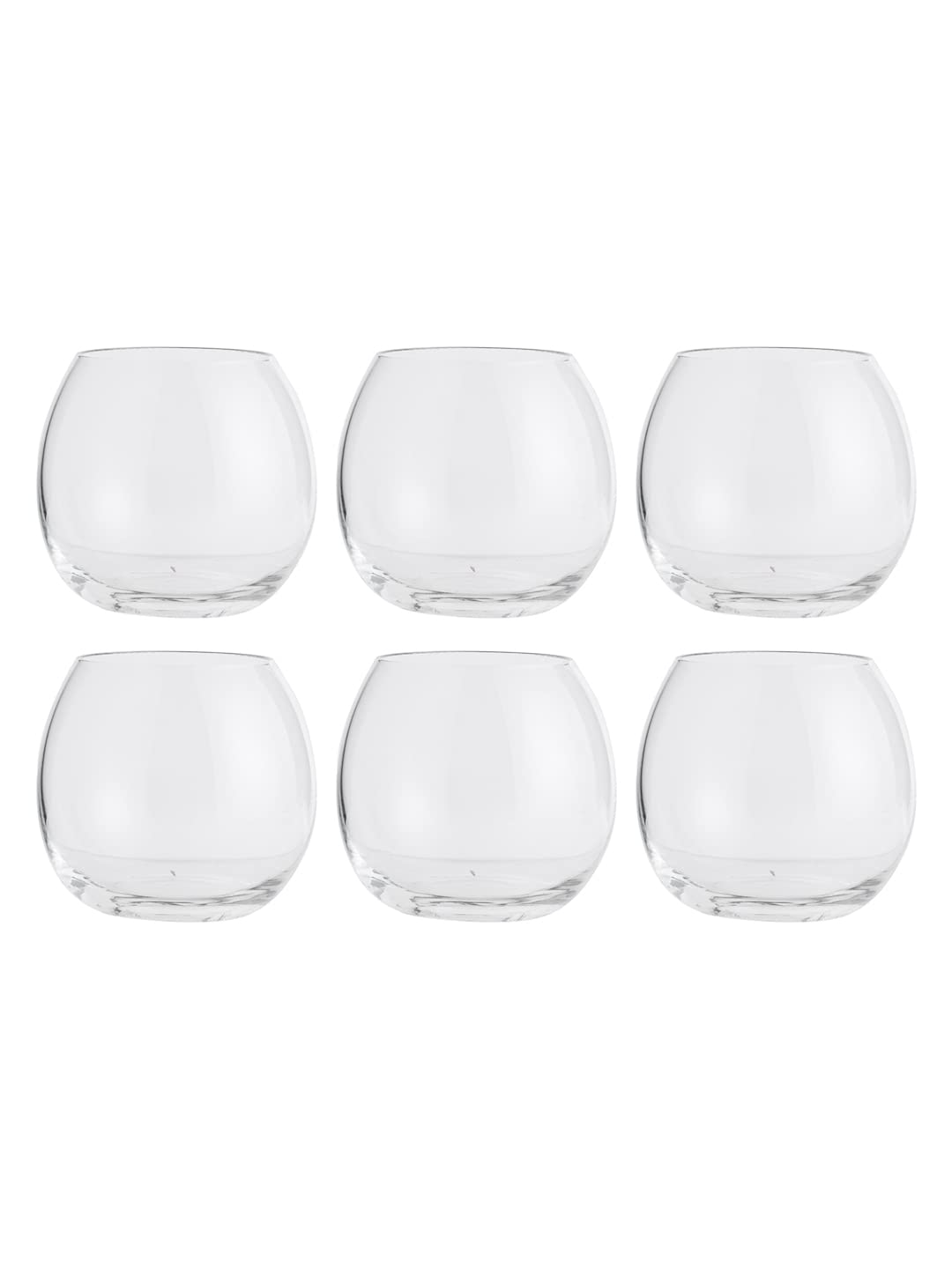 Ocean Madison Rock Whiskey Glass Set - 6 Pieces, 395ml, Transparent | Elegant, Stylish & Durable Glassware for Whiskey, Scotch & Cocktails | Ideal of House Parties or Bars | Dishwasher Safe.