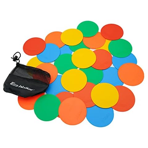 Eco Walker 4inch Mini Floor Spot Markers for Classroom Preschool and Kindergarten (Set of 30pcs) Cover