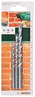 Bosch Home And Garden Set Di 3 Punte Da Trapano Per Muratura, Argento, 3 Pezzi