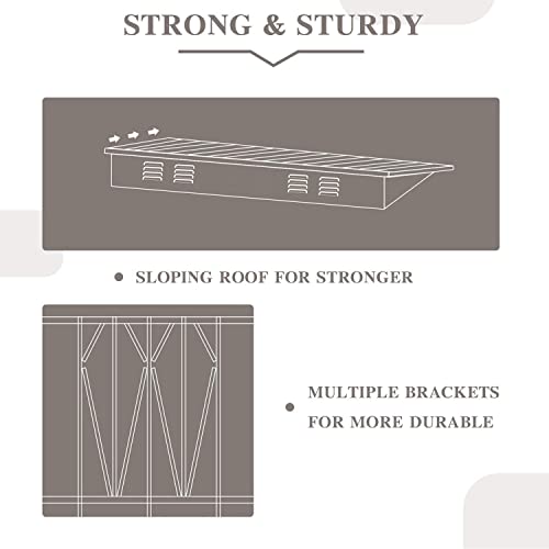 Patiomore 4X6 Ft Outdoor Garden Storage Shed Yard Storage Tool Steel House With Sliding Door (Grey) #TOP3