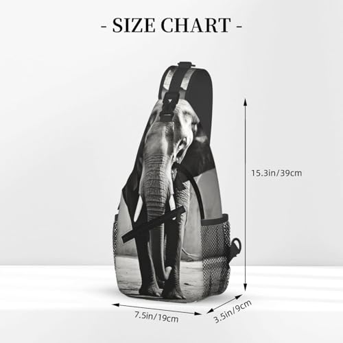 Bolso cruzado de pecho para hombre negro y blanco miniatura 3