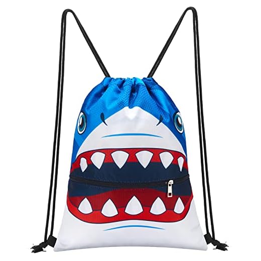 WAWSAM Dinosaurio Mochila con Cordón - Bolsas con Cordón para Niños Niños Bolsa de Natación para la Playa Nadar Piscina Escuela Dibujar Bolsas de Cuerda con Bolsillo con Cremallera Bolsa de Gimnasia