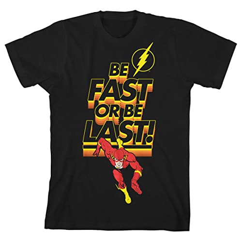 T-shirt noir The Flash garçon taille M idéal pour l'école et les après-midis de jeux entre copains