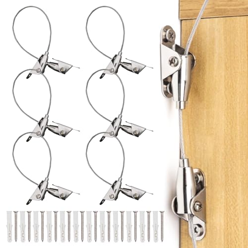 siawadeky リンクストッパー 6点セット 耐震ベルト 家具転倒防止 壁 固定 耐震ストッパー 取付簡単 地震対策 スチール鎖 耐震金具 強力チェーン 落下防止 ワイヤー 振動吸収 家具 冷蔵庫 テレビ 対応 防災グッズ ネジ付き