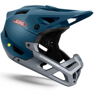 full face mountain bike helmet with removable chin bar