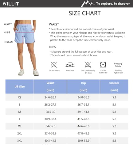 Willit WILLITWBD0270908423WA Women'S 5 Inch Athletic Running Shorts Quick Dry Workout Hiking Shorts High Waisted Active Shorts Zipper Pocket Black L thumb #6