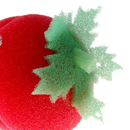 Conjunto de 24 rolos de cabelo Healifty com esponja de morango e modelador de cabelo (vermelho)