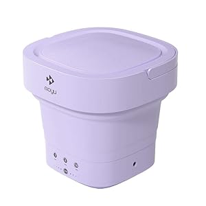 Opvouwbare mini-wasmachine, capaciteit van 10 liter, draagbare wasmachines, ultrasone turbinewasmachine met USB-voeding, wascapaciteit 2 kg, mini-wasmachine voor thuis of op reis (paars)