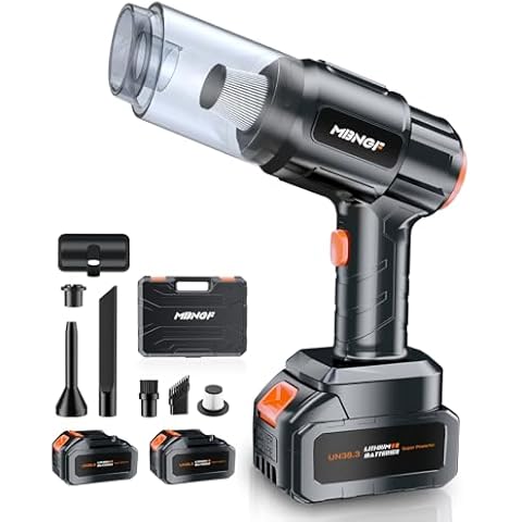 MBNGF Car Vacuum Portable Cordless, 35000PA High Power Suction & Blower, Wireless Handheld Vacuum Cleaner for Car, Home, Office, Pet(Starburst Black) Cover