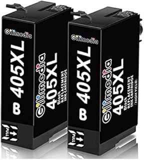 405XL Ink Cartridges Black, for Epson 405 XL 405XL Black Suitcase Ink Cartridges, Work for Epson WorkForce WF-4820DTWF WF-4830DTWF WF-3820DTWF WF-3825DTWF WF-4825DTWF WF-7310DTW Printer Ink, 2 Packs