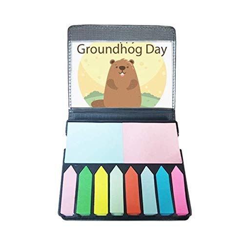 Note Auto-Adhésive Février Marqueur de Page Couleur Boîte Groundhog Day US Canada