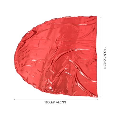 Drapeau à main rouge fluide de performance sportive et chorégraphie