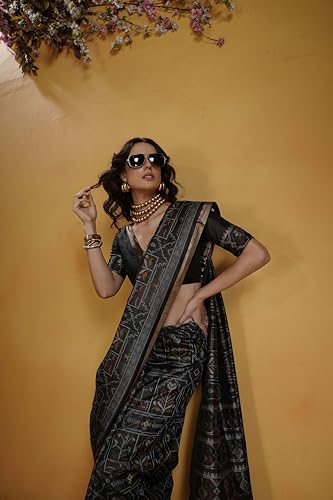 ZILVIRA black patola silk saree – image 7